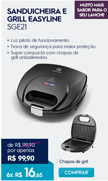 Sanduicheira e grill Easyline SGE21