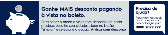 Ganhe mais desconto pagando � vista no boleto