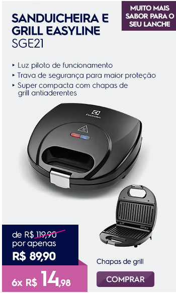Sanduicheira e grill Easyline SGE21