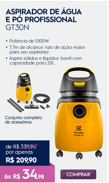 Aspirador de �gua e p� profissional GT30N