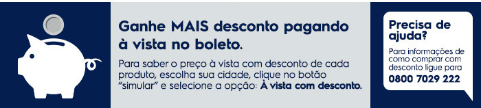 Ganhe mais desconto pagando � vista no boleto