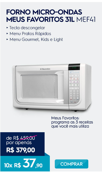 Forno micro-ondas Meus Favoritos 31L MEF41