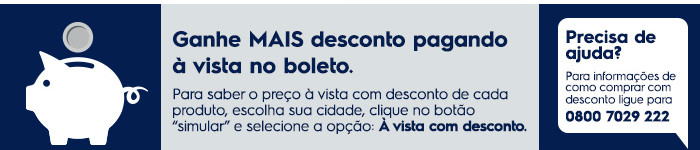 Ganhe mais desconto pagando � vista no boleto