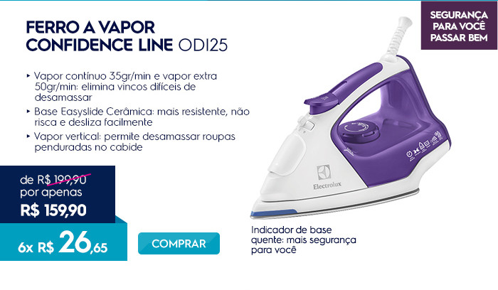 Ferro a vapor Confidence Line ODI25
