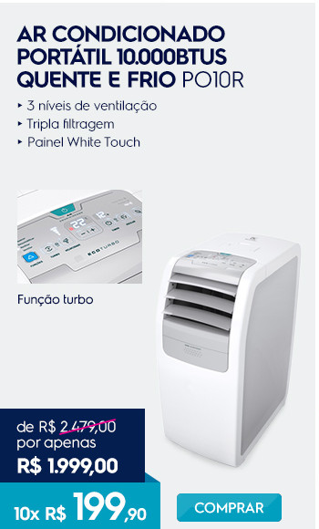 Ar condicionado port�til 10.000BTUS quente e frio PO10R