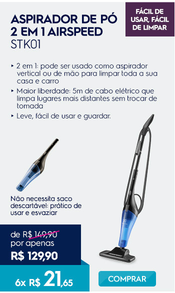 Aspirador de p� 2 em 1 Airspeed STK01