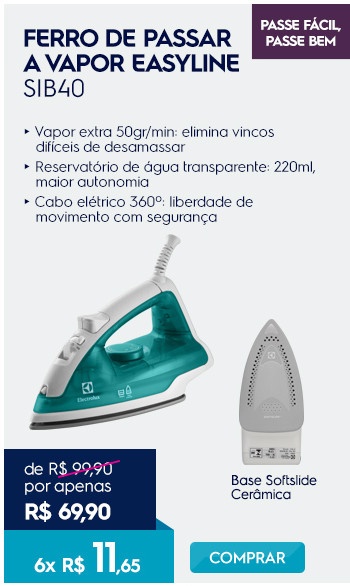 Ferro de passar a vapor Easyline SIB40