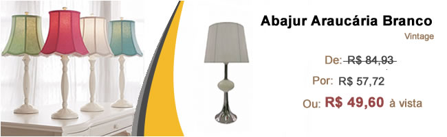 Abajur Arauc�ria Branco