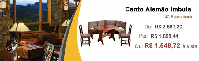 Canto Alem�o Imbuia com 2 Cadeiras